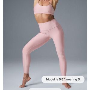 Alo high-waist 7/8 Airlift leggings in Ballet Pink